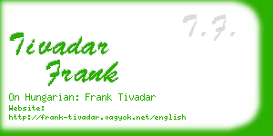 tivadar frank business card